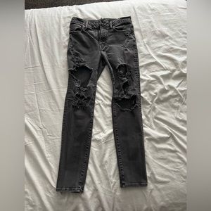 American eagle ripped black jeans
